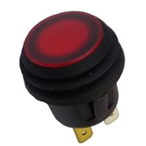 Nyomógomb d-20mm OFF-(ON) 6A 250VAC IP65 LED harmónikás