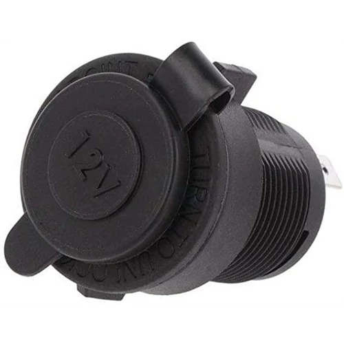 Szivargyújtó aljzat fedéllel 12V 6,3 FASTON