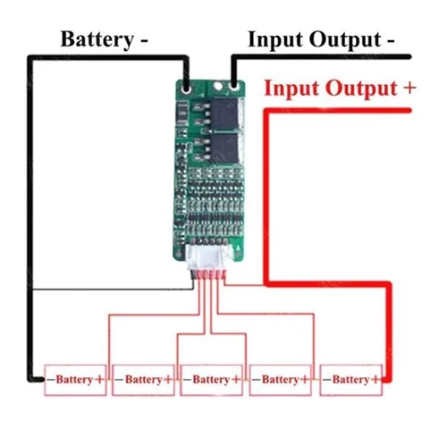 Töltésvezérlő 5db Li-Ion cellához 15A 18,5V-21V 60×30mm