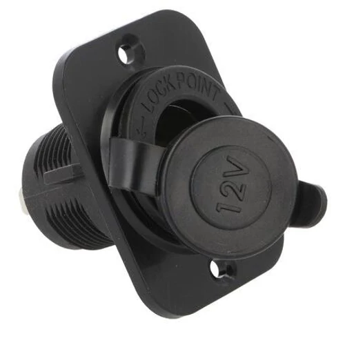 Szivargyújtó aljzat peremmel fedéllel 12V 6,3 FASTON