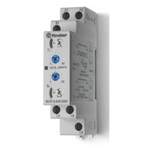 Finder 80.91.0.240.000 időrelé 0,1s-1nap 1-v 16A 12-240VAC/DC