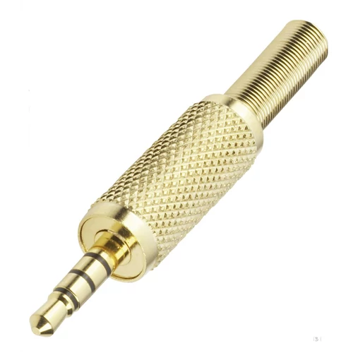 JACK 3,5 sztereó dugó fém ház Aranyozott