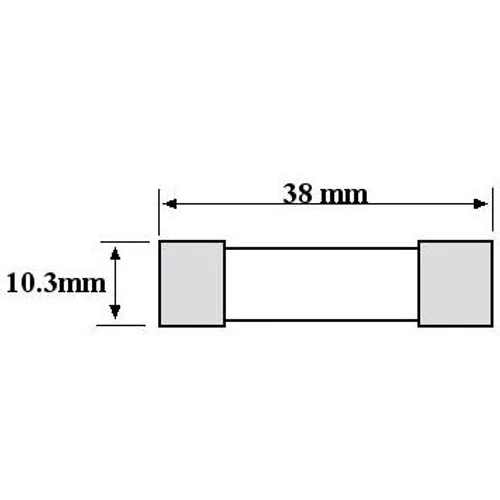 2A 10x38mm kerámiacsöves biztosíték