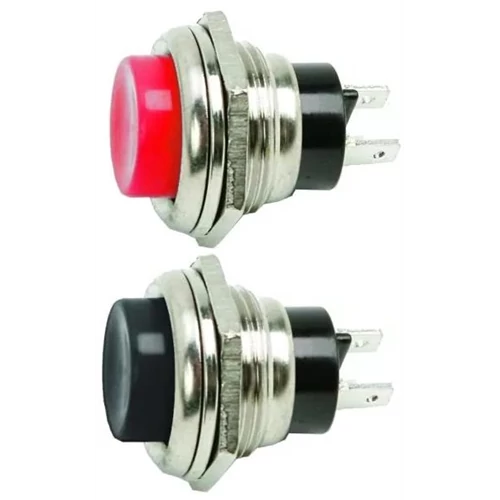 Nyomógomb D-16 bontó 1 áramkör ON - (OFF) 2 A - 250 V AC piros/fekete